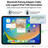 Picture of USB C to Pencil 1st Gen Adapter for iPad 10th Gen USB-C to Lightning Adapter for Apple Pencil 1 Gen Charging Adapter Cable 3.3ft Bluetooth Pairing Adapter for iPad 10 Apple Pen 1st Charging Connector