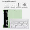 Picture of aoub Case for iPad 6th/5th Generation 9.7 inch, iPad Air 2, iPad Air, Stand Folio Detachable Wireless Bluetooth Keyboard Cover Soft TPU Back Case with Pencil Holder , Light Green