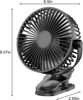 Picture of KONPWAY Compact Clip on Fan Battery Operated, 5000mAh 6 Inches Portable Personal Fan for Outdoors, Baby Stroller,Car Seat,Gym - White