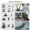 Picture of Flymile Chest Harness Mount Head Strap Mount Suction Cup Car Mount Phone Clip, Chest Mount for Gopro 13 12 11 10 9, for DJI Osmo Action 5 Pro 4 3, for Insta360 Ace, for AKASO Accessories