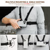 Picture of Flymile Chest Harness Mount Head Strap Mount Suction Cup Car Mount Phone Clip, Chest Mount for Gopro 13 12 11 10 9, for DJI Osmo Action 5 Pro 4 3, for Insta360 Ace, for AKASO Accessories