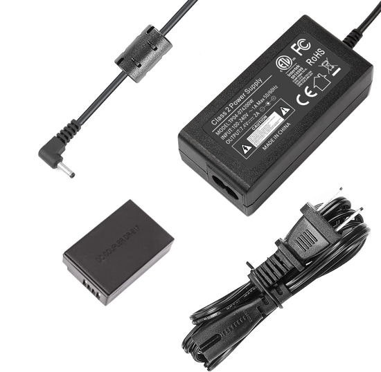 Picture of F1TP ACK-E17 AC Power Adapter DR-E17 Dummy Battery Kit for Canon EOS M6 Mark II, EOS M3, EOS M5, EOS M6 Cameras.