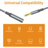 Picture of MCSPER Headphone Extension Cable, [2-Pack, 6.6ft Hi-Fi ] 3.5mm Extension AudioMale to Female Aux Adapter Hi-Fi Sound Stereo Extender Cord for Headset, iPhone, iPad, Smartphones, Tablets & More (Grey)