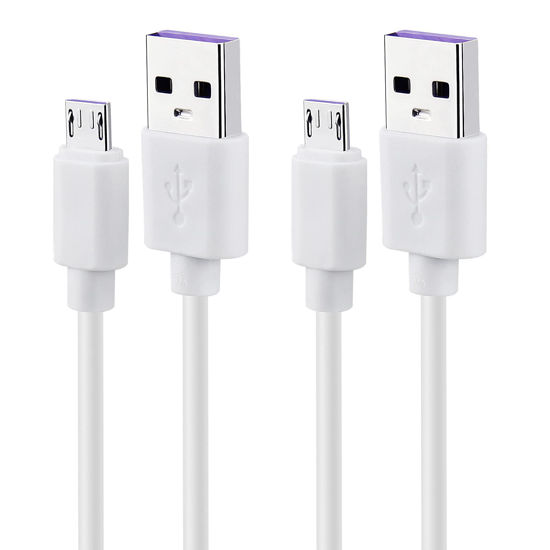 Picture of Smays USB to Micro USB Cable 3ft Charging Cord White