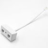 Picture of NECABLES 2+1Pack 2pcs Phone Jack Splitter 1 to 2 RJ11 6P4C 1 Male to 2 Females with 6in Pigtail and 1pc Phone Line Coupler for Landline and Fax White