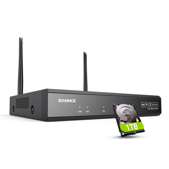 Picture of SANNCE 10CH 5MP NVR All-in-One Wireless CCTV Security Camera System with 1TB HDD Waterproof Surveillance IP Camera System,Plug an Play,Enhance Signal,P2P,Snapshot Email Alert & APP Push