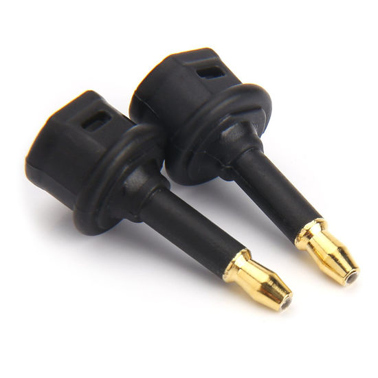 Picture of MOBOREST Digital Fiber Optic Toslink to 3.5mm Jack (Mini Toslink) Plug Adaptor Digital Optical for Audio (2Pack)