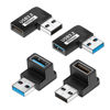 Picture of UCEC 90 Degree USB 3.2 Adapter, 4-Pack USB 90 Degree Adapter USB Angle Adapter, Vertical Up and Down Angle Horizontal Left and Right Angle USB A Male to USB A Female Adapter Extender Connector 10Gbps