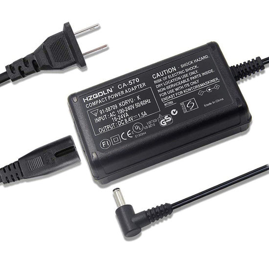 Picture of CA-570 replacement Adapter/Charger compatible Canon FS300 HF10 HF20 HF100 HF200 HF M31 S10 S100 HG20 HG30 HR10 HV10 HV20 HV30 HV40 XA10 DC100 DC210 DC22 DC220 DC230 (Compatible Models Listed below)