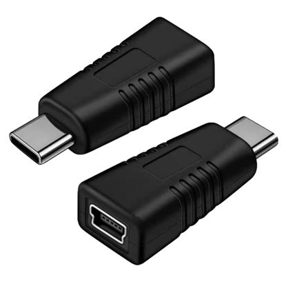 Picture of MTUERANC USB C Male to Mini USB Female Adapter [2 Pack], Suitable for in Car Dashcam, Camera, Etc
