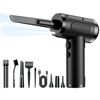 Picture of LIHAN Compressed Air Duster, Electric Air Blower Cleaner with LED Light for Computer, Keyboard, Home, Car, Office, Rechargeable Portable and Cordless Handheld Mini Blower for Inflatable Bed Ball