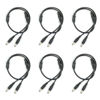 Picture of lkelyonewy 6 Pack Dc Power Supply 1 Female to 2 Male 5.5Mm X 2.1Mm Jack Camera Cable Barrel Plug Y Splitter Adapter Wire for CCTV Cameras Led Light Strip and More