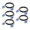 Picture of URELEGAN VGA to VGA Cable 6 Feet 5-Pack, VGA to VGA Monitor Cable 1080P Full HD Male to Male Cord HD15 for Computer PC Monitor Laptop TV Projector