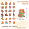 Picture of 100pcs Capybara Stickers Cute Brown Stickers Waterproof Cartoon Animal Decals Nature Party Favors & Gifts for Adults Teens Girls Water Bottle Laptop Luggage Helmet Skateboard Motorcycle Guitar