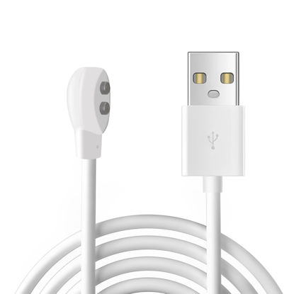 Picture of YiKaiEn 6mm Magnetic USB DC Charger Cable, 2.7ft Replacement Oval Base Charging Cord for Rechargeable Toys, Massagers, Electric Toothbrushes,Children's Watches, Dog Trainer, Facial Cleanser