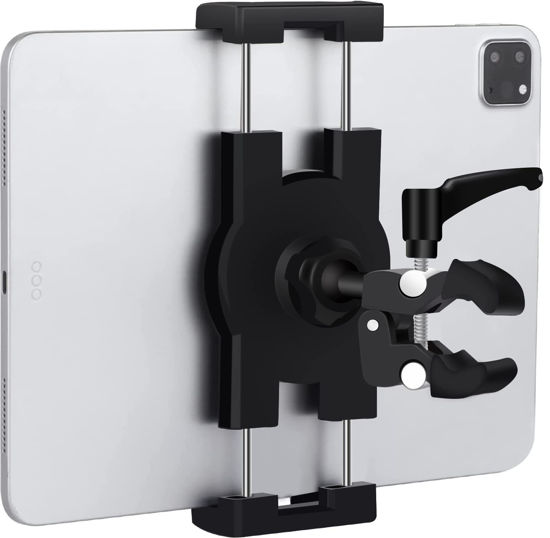 Picture of Mippko Boat Helm Tablet Holder, Marine Boat Handle Bar Pole Mount, 360°Rotation Clamp Non-Slip Aluminum Alloy Mount,Compatible with 4.7~12.9" iPad/Nexus/LG G Pads/e-Reader/iPhone