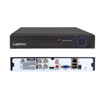 Picture of Lapetus 4CH 1080N Hybrid 5-in-1 AHD DVR (1080P NVR+1080N AHD+960H Analog+TVI+CVI) Standalone DVR CCTV Surveillance Security System Video Recorder Motion Detection HDD & Cameras not Included
