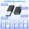 Picture of 4-Pack USB C to USB Adapters, with 2 Type C Female to A Male Converters & 2 USB C Male to USB Female Connectors, Compatible with Apple Watch, iPhone 15 Pro Max 14 13 12, AirPods, Ultra 8 9 - Black