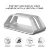 Picture of HumanCentric Vertical Laptop Stand for MacBook, Compatible with MacBook Pro Stand, MacBook Air Stand, Laptop Holder for Apple Laptop Desk Stand, Aluminum Laptop Vertical Stand, Silver MacBook Stand