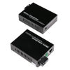 Picture of A Pair 2 Pack SC Single Mode Gigabit Ethernet Media Converter 10/100/1000Mbps Bi-Directional Single SC Fiber Ethernet Transceiver up to 20km RJ-45 Port 10/1000Base-TX to 1000Base-FX 1310-nm