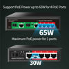 Picture of STEAMEMO 8 Port Gigabit Ethernet Unmanaged PoE Switch, 4 Gigabit PoE+ @65W Built-in Power, 2 Uplink Gigabit Port + 2 SFP Slot, VLAN Mode, 802.3af/at, Desktop/Wall-Mount, Plug & Play