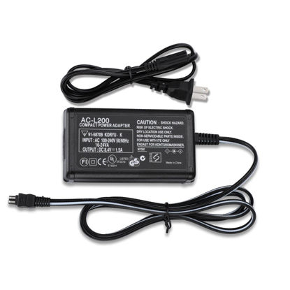 Picture of AC-L200 AC Power Adapter Charger Compatible Sony Handycam Camcorder DCR-SX40 DCR-SX41 DCR-SX44 DCR-SX45 SX60 SX63 SX65 SX83 SX85 DCR-CX190 HDR-CX210 HDR-CX220 CX330 CX380 CX390 CX625 CX230 CX675
