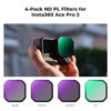 Picture of K&F Concept PL ND Filter Kit Compatible with Insta360 Ace Pro 2, 4 Pack PL ND8 ND16 ND32 Light Reduction Polarizing Filters, Top HD Optical Glass Multi-Coated