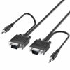 Picture of Fosmon (25 FT) VGA/SVGA/UXGA Monitor Cable with 3.5mm Audio Jack (Male to Male) - Support High Video Resolution for LCD LED Monitor HDTV Projector