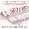 Picture of Wireless Keyboard Mouse Combo, USB Type C Rechargeable Slim Silent Keyboard Mouse, Compact Full-Size Keyboard with Number Pad and Cover for Windows, macOS, PC/Computer/Laptop - Rose Gold