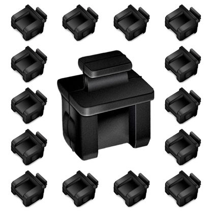 Picture of SFP-B SFP Port Dust Cover Anti-Dust Caps Silicone Protector Plugs for Ethernet SFP Port,Black, 50pcs,14mmx12mmx17mm
