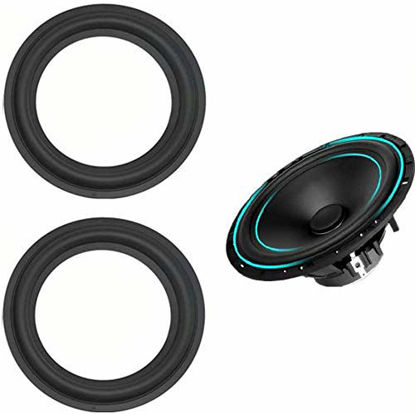Picture of LinaLife 2pcs 6 inch 6" Speaker Foam Surround Repair Kit, 156mm Perforated Rubber Edge Rings Replacement Parts Speaker Repair DIY Speaker Surround Repair Rubber Edge Replacement