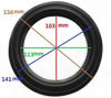 Picture of LinaLife 2pcs 6 inch 6" Speaker Foam Surround Repair Kit, 156mm Perforated Rubber Edge Rings Replacement Parts Speaker Repair DIY Speaker Surround Repair Rubber Edge Replacement