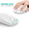 Picture of VssoPlor Wireless Mouse, 2.4G Slim Portable Computer Mice with Nano Receiver for Notebook, PC, Laptop, Computer (Pure White)