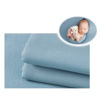 Picture of EDERA 3Pcs Newborn Photography Props Baby Photoshoots Photo Posing Wraps Backdrops with Headband Stretch (Wrap + Backdrop + Headband, Light Blue)