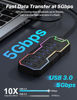 Picture of ZIUMIER USB 3.0 Hub,7 Ports USB Expander with RGB LED Strip for MacBook, Mac Pro, Mac Mini, iMac, Surface Pro, XPS, PC, Flash Drive, Mobile HDD