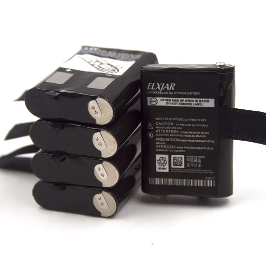Picture of elxjar (5-Pack) 3.6V 700mAh AAA 53617 Ni-MH Rechargeable Battery Pack for Motorola GMRS/FRS Motorola M53617 / 53617, KEBT-086-A, KEBT-086-B, KEBT-086-C, KEBT-086-D