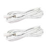 Picture of LitaElek 2pcs 1m 3.3ft DC Extension Cable 12V Extension Cord DC 5V-24V Power Cord 5.5mm x 2.1mm DC Jack Plug Adapter Male to Female for Car Monitor, CCTV Camera, LED Strip, etc., White