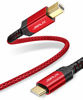 Picture of JSAUX USB B to USB C Printer Cable 10ft, Nylon Braided, USB C MIDI Cable Compatible for MacBook Pro, HP, Epson, Canon, Brother, Lexmark, Xerox Printers and Scanner-Red