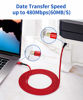 Picture of JSAUX USB B to USB C Printer Cable 10ft, Nylon Braided, USB C MIDI Cable Compatible for MacBook Pro, HP, Epson, Canon, Brother, Lexmark, Xerox Printers and Scanner-Red