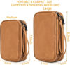 Picture of CAAORDKSO Travel Cable Organizer Pouch Electronic Accessories Carry Case Water Resistant Accessories Organizer Pouch Bag for Cable, Cord, Charger, USB, Phone, Power Bank, Earphone (Brown, Medium)