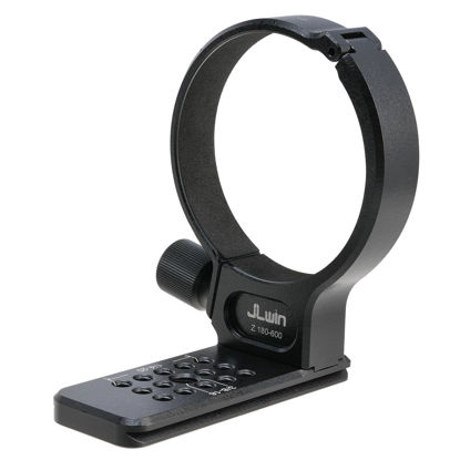Picture of FocusFoto Metal Tripod Collar Mount Ring 80mm for Nikon NIKKOR Z 180-600mm f/5.6-6.3 VR Lens, Bottom with 1/4" & 3/8" Thread Screw Mount Dovetail Groove Quick-Release Plate for Acra-Swiss Tripod
