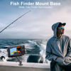 Picture of Keuvirya Aluminum Fish Finder Mount with 1" B-Size Ball, 360° Rotation Depth Finder Mount Bracket for Boats with Double AMPS Round Plates, 5.6" Long Arm Marine Electronic GPS Mount for RAM Kit