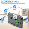Picture of Unismar 1/2'' Black on Clear TZe Label Tape Compatible for Brother TZe-131 TZe131 TZ 12mm 0.47 Laminated Tape Clear for Ptouch PTD220 PTD200 PTD210 PTD400AD PTH100 Label Maker, 1/2'' x 26.2', 10-Pack