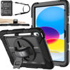 Picture of BMOUO Case for iPad 10th Generation Case 10.9 inch 2022, 360 Rotating Stand & Pencil Holder & Hand & Shoulder Strap Shockproof iPad 10th Generation Case (iPad 10th Gen), Black