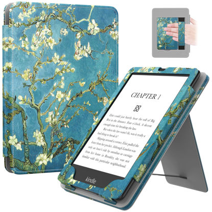 Picture of MoKo Case for 6.8" Kindle Paperwhite (11th Generation-2021) and Kindle Paperwhite Signature Edition, Slim PU Shell Cover Case with Auto-Wake/Sleep for Kindle Paperwhite 2021 E-Reader, Almond Blossom