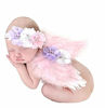 Picture of Jackcell Newborn Photography Props Angel Wings Costume, Outfit Baby Girl Picture Props with Flower Headband (Pink)