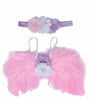 Picture of Jackcell Newborn Photography Props Angel Wings Costume, Outfit Baby Girl Picture Props with Flower Headband (Pink)
