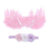 Picture of Jackcell Newborn Photography Props Angel Wings Costume, Outfit Baby Girl Picture Props with Flower Headband (Pink)