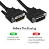 Picture of XANHAM 5 Feet(1.5 Meter) DB15 15 Pin Two Row Straight Through Serial Extension Cable, Double Shielded(Metal Braiding&AL-foil), Female to Male, Black, SC910S07FM