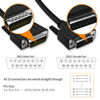 Picture of XANHAM 5 Feet(1.5 Meter) DB15 15 Pin Two Row Straight Through Serial Extension Cable, Double Shielded(Metal Braiding&AL-foil), Female to Male, Black, SC910S07FM